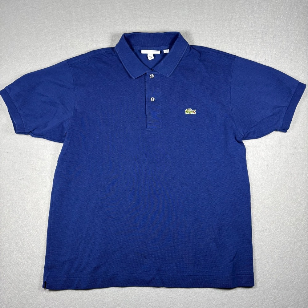 Lacoste Classic Fit L.12.12 Polo Shirt Mens 4 Medium Blue Cotton Pique Croc Logo